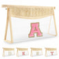 Personalized Initial Small Boho Straw Clear Makeup Bag Waterproof PVC Travel