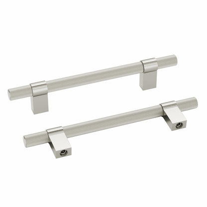 homdiy 15 Pack Brushed Nickel Cabinet Handles 128mm T Bar Silver