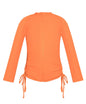 SHEKINI Girl's UPF50+ Zipper Rash Guard Swimsuit Orange Size 8-10