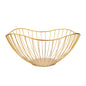 IBWell Metal Iron Wire Single Tier Dish Stand Basket Holder Gold