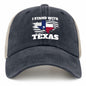 Beafoliya Texas Flag Trucker Hat Women Mesh Baseball Cap Purplish Blue