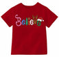 Boys Girls Toddler Reindeer Christmas Short Sleeve Holiday Red Tee Shirt Size 3T