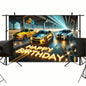 BlissYard Race Car Happy Birthday Banner 70x43" Party Backdrop Decor
