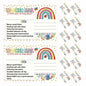 NUOBESTY 50pcs Rainbow Classroom Behavior Incentive Postcards for Teachers