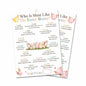 Who Is Most Like The Easter Bunny Game Cards Watercolor Bunny Set of 20