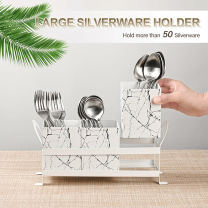 YUBAMIN Silverware Caddy Utensil Holder 3 Compartments Countertop