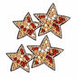 Minason Crystal Star Rhinestone Patch 2.6x1.57in Golden 2pcs