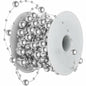Ecally 250ft Plastic Beads Garland Chain Roll Silver Wedding Decor