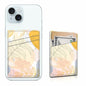 AOPEFNX Card Holder Phone Case Leather Wallet Dual Pocket Abstract Leaf