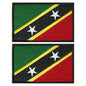 stidsds 2 Pack Saint Kitts and Nevis Flag Embroidered Patches Tactical