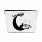 Witchy Cat Makeup Bag Cosmetic Bag Travel Toiletry Bag Black Gifts Women