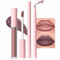 BestBy08/27 evpct Lip Liner Pencil & Lip Gloss Set Dark Red 02#