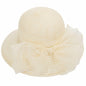 Kentucky Women Organza Derby Hat Wide Brim Summer Sun Cap Black
