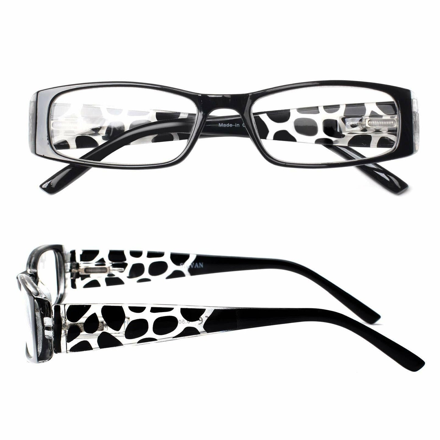 [Like New] 5 Pack Spring Hinge Reading Glasses Rectangular Multicolour 2.25 Power