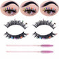 Miss Kiss Butterfly Russian Curl False Eyelashes 14MM Black 2 Pairs + 2 Brushes
