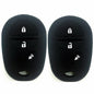Ezzy Auto Silicone Key Fob Case Cover for Toyota Black Rose