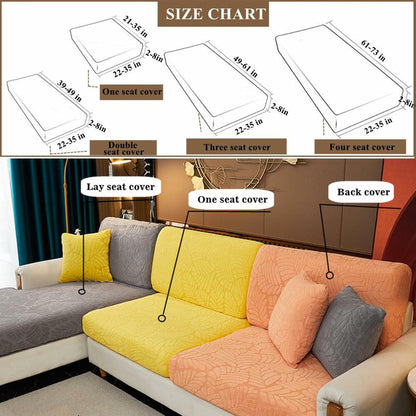 Jejiakell Universal Wear-Resistant Sofa Cover 360° Elastic Anti-Slip Grey