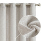 Jinchan Faux Linen Burlap Curtains 63" Heathered Gray 2pc Grommet Panels