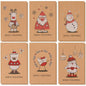 BEST PAPER GREETINGS Christmas Cards 36 Pack 4x6 Kraft Paper Red White Envelopes