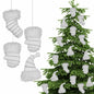 RoseCraft Christmas Ornaments 9PCS Socks Hat Tree Decor White Silver