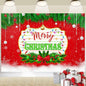 Merry Christmas Backdrop Red Green Balls Leaves Party Decoration 7x5Ft