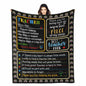 GEIFIN Flannel, Throw Blanket, Teacher Gifts, 60x80 inches, Black, Letter Print