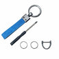 KITUREK Leather Car Fob Keychain 360° Rotatable Anti-lost D Ring Coffee