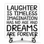 Funny Desk Decor Laughter is Timeless Sign Home Office 5x5 Inches