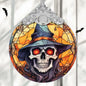 Terrifying Skull Christmas Ornament Stained Glass Holiday Decoration