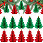 Christmas Tree Honeycomb Paper Pendant Decorations 4 pcs Hanging Ornaments