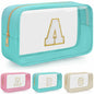 WELIDAY Personalized Initial Letter Makeup Bag V Green