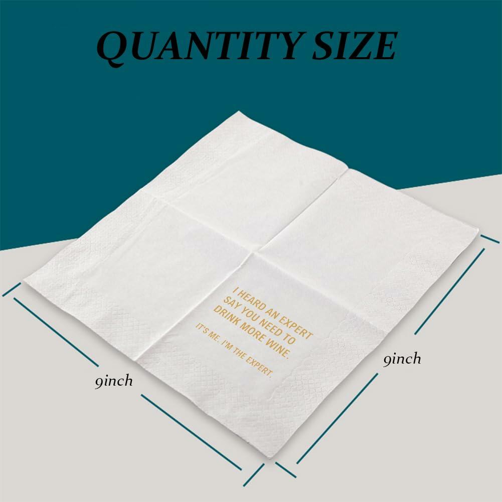 VOWFOO Funny Quote Cocktail Napkins 100pcs 4.5x4.5in 2-ply We Were Cool