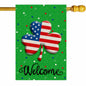 ZAEW St. Patrick's Day Shamrocks Garden Flag 12x18 Inch Green Double Sided
