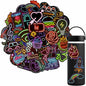 Neon Waterproof Vinyl Stickers Pack 50pcs Multicolor for Laptop Water Bottle