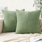 EMEMA Corduroy Throw Pillow Covers 12x20 Rust Pack of 2 Boho Decorative