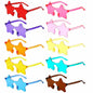 HELYKAKA 10 Pairs Star Shape Rimless Colorful Sunglasses Bulk Party Favors