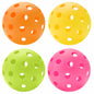 U-pick Pickleball Balls 40 Holes Outdoor Durable High Elasticity 4 Pack Multi