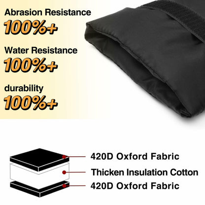 Outdoor Faucet Cover Thickened Waterproof Freeze Protection 8.4x6.8in Black 12pc