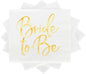 Apriciti Wedding Napkins White Gold Foil Miss to Mrs 50 Pack Disposable