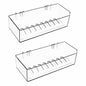 NDWLNYDM 2pc Acrylic Wall Mount Shower Shelves with Adhesive Tape Clear