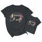 Game Day Family Matching Funny Football Graphic T-Shirt Chinese Size 150