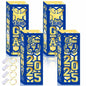 6 Pcs Graduation Table Centerpieces Lantern Boxes LED Light Blue Class 2025