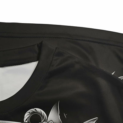 Faiwvhe Men's Creative Shark Graphic T-Shirt Black Summer Short Sleeves Size L
