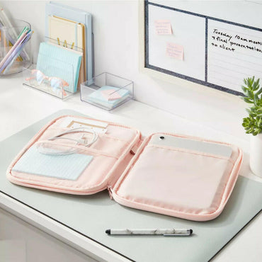 [Like New] Brightroom Zip Tablet Pouch Laptop Bag Blush Pink 12in x 9.25in