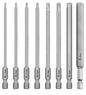 WEALD TRIBE 8pc 1/4" Hex Metric Screwdriver Bit Set S2 Steel Magnetic 4 Inch