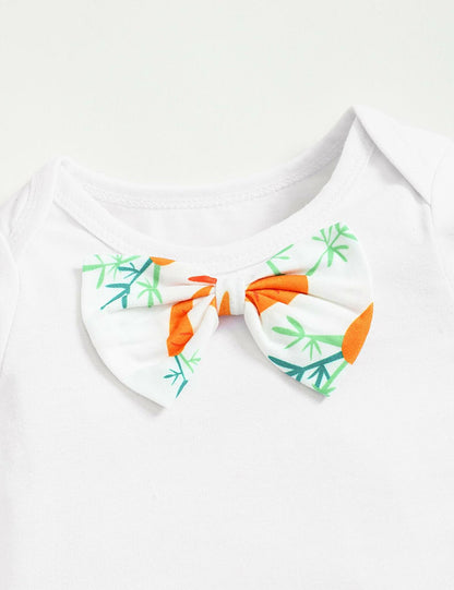 FoWear Baby Boy Easter Outfit Romper & Carrot Print Pants 4PCS Size 3-6M