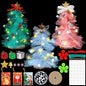 Hungdao 3 Set DIY 12 Inch Tulle Christmas Tree Craft Kit with Light