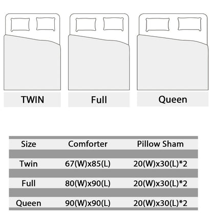 AILONEN Blue Butterfly Tie Dye Floral Comforter Set Twin 3-Piece