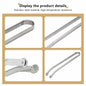 QKFU Stainless Steel BBQ Rotating Tongs for Meat and Vegetables 15 Inch