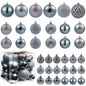 LANGXUN 36pcs Grey Christmas Tree Decorations Balls Shatterproof Ornaments